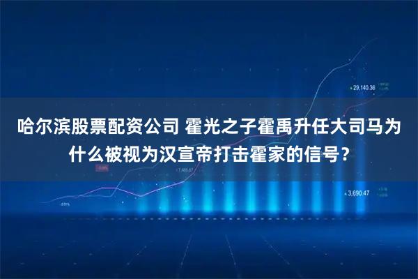 哈尔滨股票配资公司 霍光之子霍禹升任大司马为什么被视为汉宣帝打击霍家的信号?